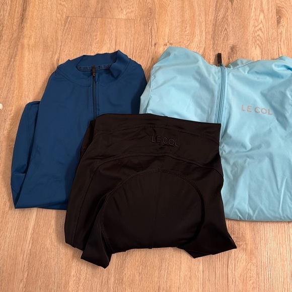 LE COL Other - Le Col Black Cycling Bib Shorts, Jersey and Jacket